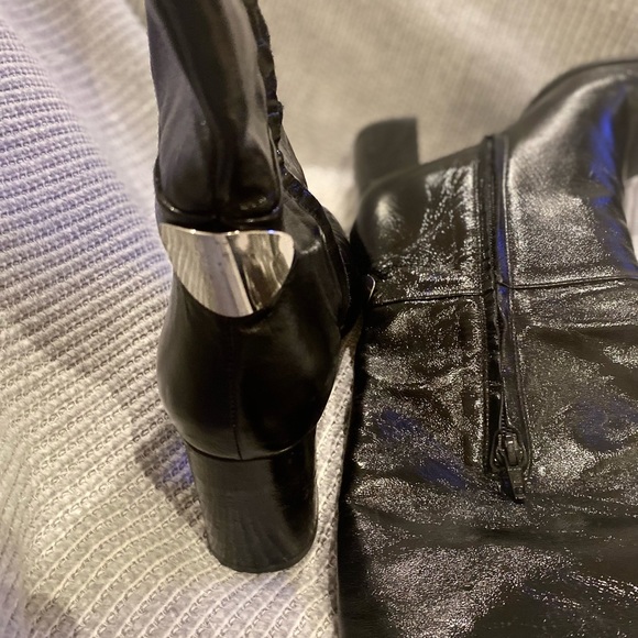 Zara Leather Knee-high Dress Boots - Picture 3 of 9